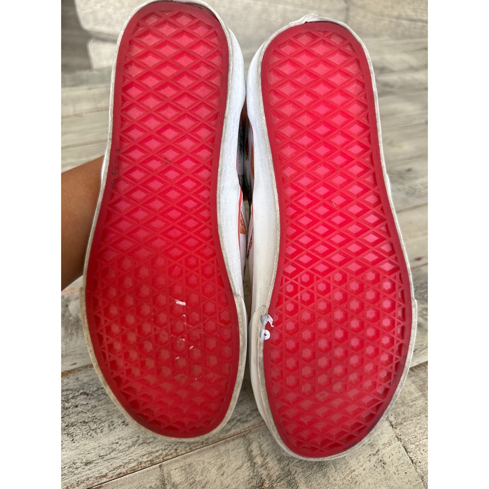 Vans Classic Slip On Tropical Fruit Print Sneakers White Red Womens 7.5 Mens 6 - Picture 6 of 8